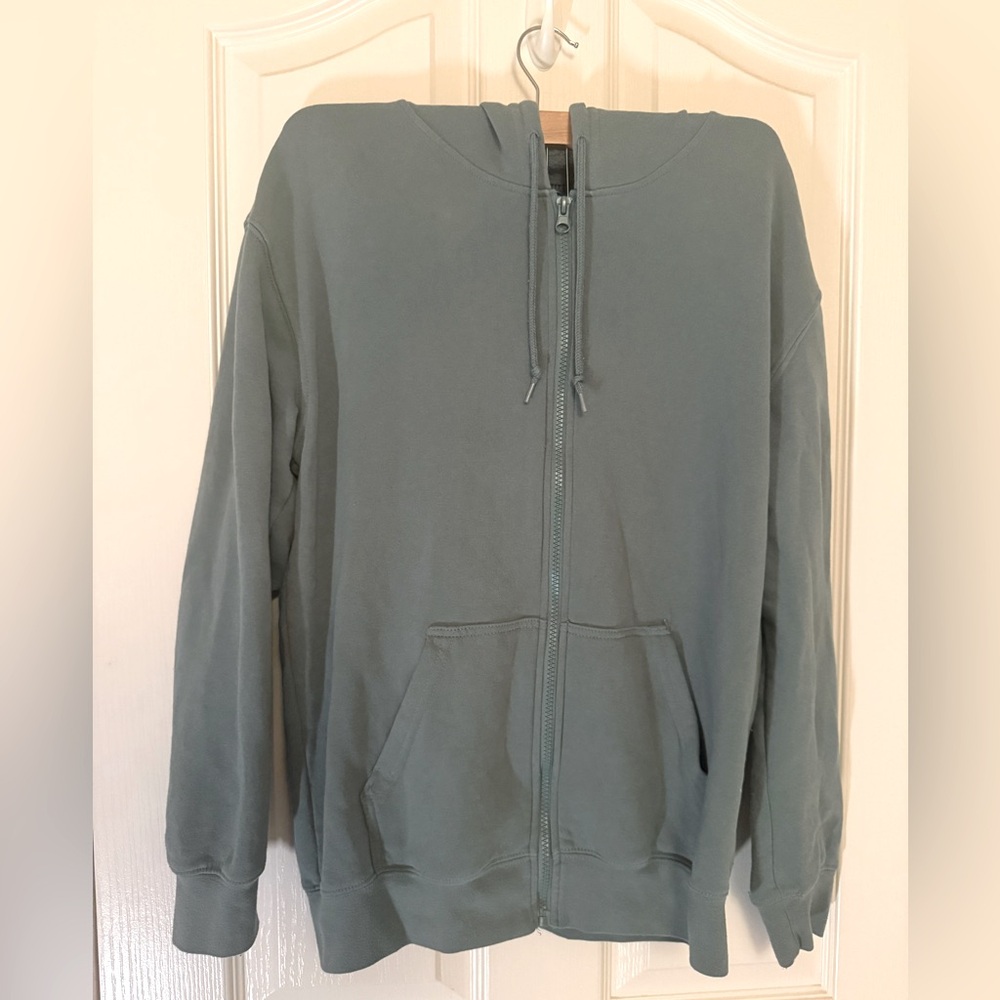 Green Zip-Up Hello Kitty & Friends Hoodie | Cute Kawaii Sweatshirt | Size : L